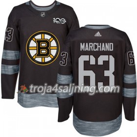 Boston Bruins tröja Brad Marchand 63 1917-2017 100th Anniversary Adidas Svart Authentic - NHL Tröjor Herr